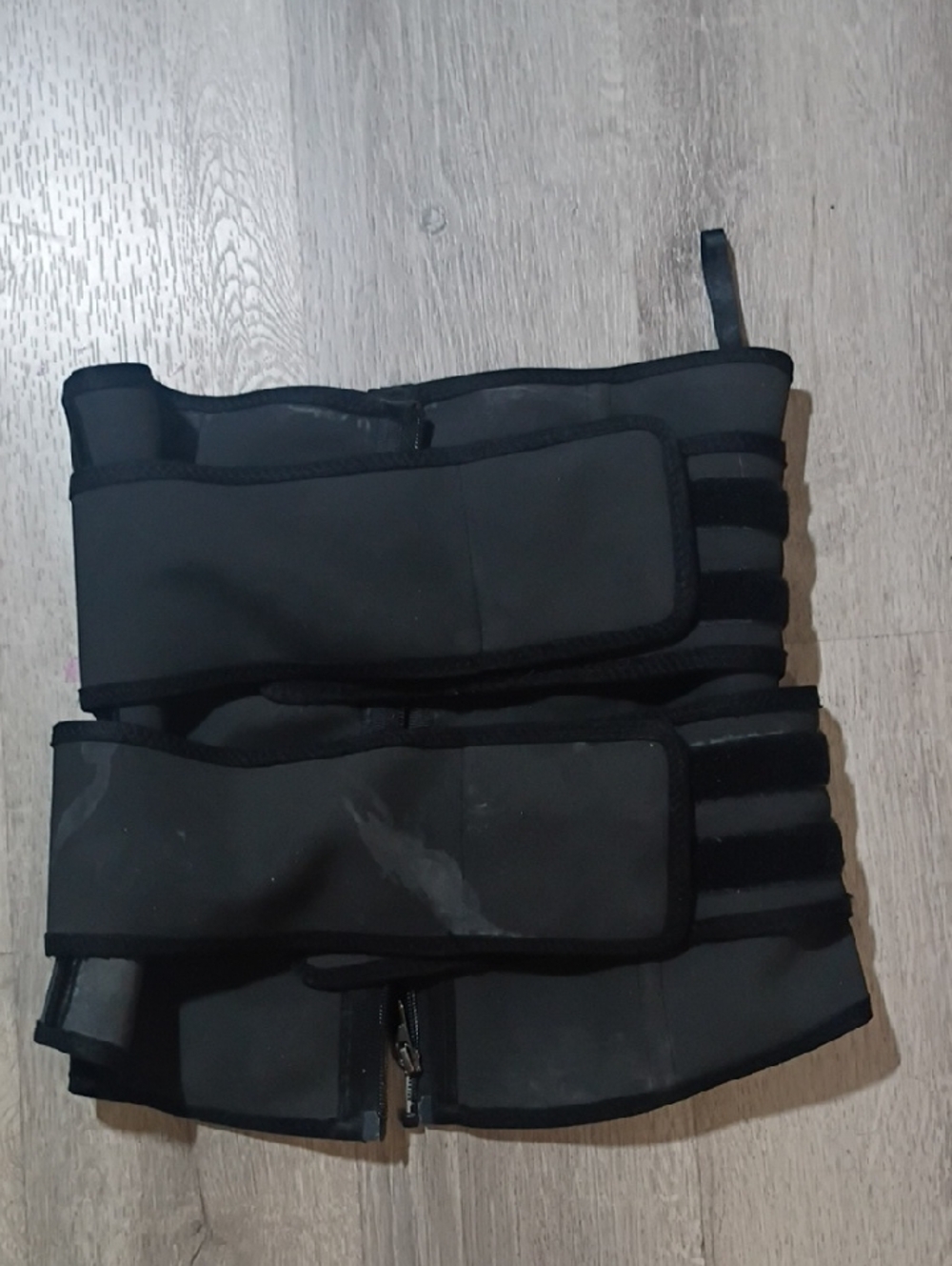 Black Waist Trainer Corset with Front Zipper